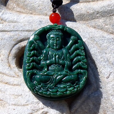 天然A货缅甸老坑翡翠吊坠挂件