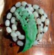 新=月8150清代天然A货缅甸老坑翡翠府上有龙和田玉桶珠项链带证书