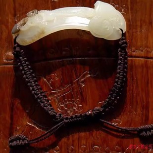 玉=音7666天然新疆和田玉羊脂玉籽料如意雕花手牌手链带证书复检