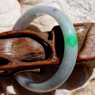 春=锦2963天然A货缅甸老坑正阳绿春带彩乌鸡黑翡翠手镯子带证书58