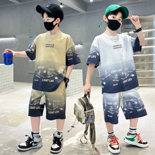 男童短袖夏季套装篮球服速干夏装男装中大童儿童新款百搭帅气韩潮