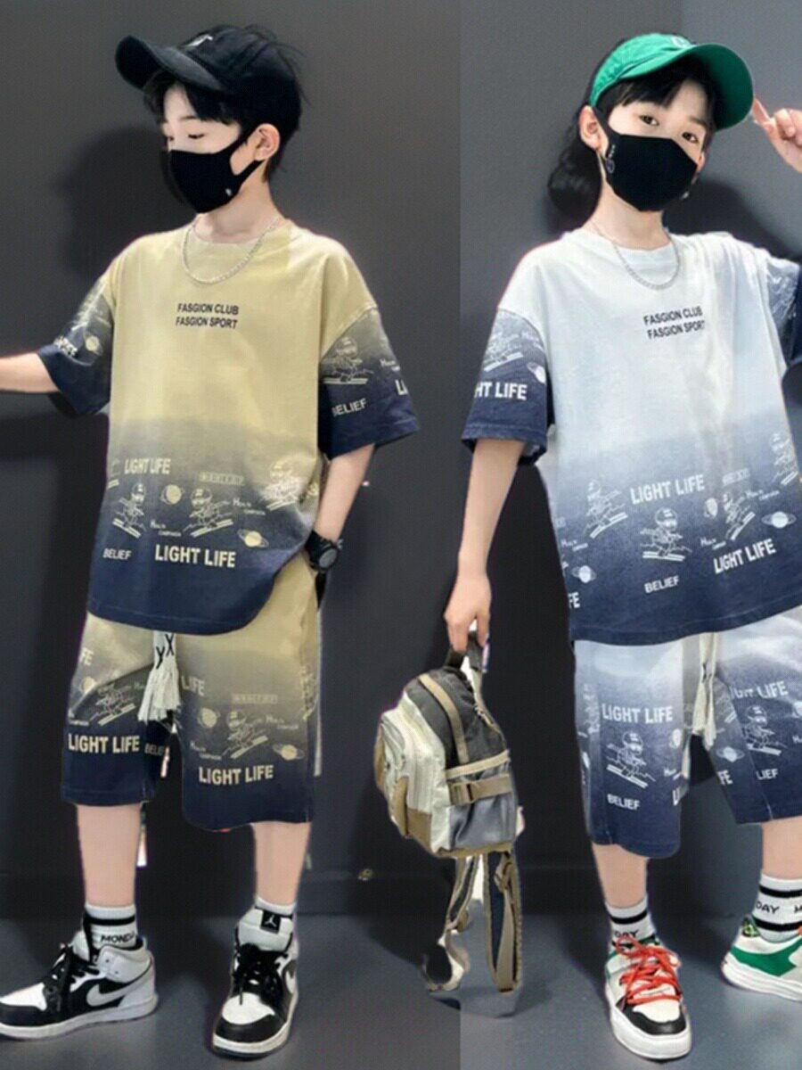 男童夏季套装短袖篮球服速干夏装男装中大童儿童新款百搭帅气韩潮