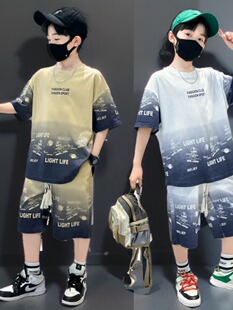 男童夏季套装短袖篮球服速干夏装男装中大童儿童新款百搭帅气韩潮