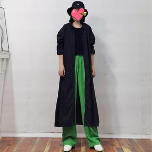 开襟衬衫 CK6C 立领单排扣 长款 连衣裙外套 日单