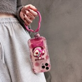 波浪液态硅胶手机挂绳扣糖果色创意适用iPhone手机壳华为防摔可爱