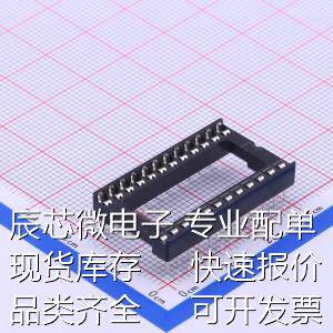 DS1009-24AT1WX-0A2 IC插座 间距2.54mm P数:24P 不打kin脚，端子