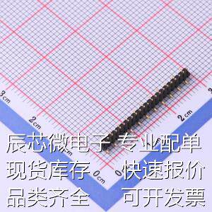 X1311WVS-22J-C18D42R2 排针 间距:1.27mm 1x22P 立贴 方针 原装
