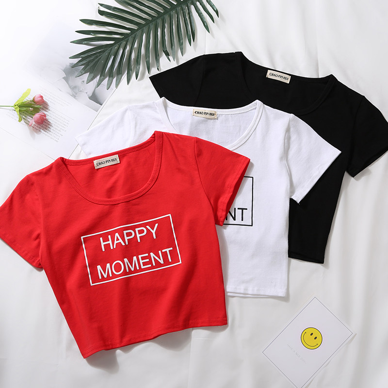 Navel Short sleeved T-shirt Self cultivation Navel clothes Korean Edition student have cash less than that is registered in the accounts Versatile chic Scheming Paige jacketin the Women's clothing/Boutique , T-shirt  category - from Buy2taobao.com to provide professional Taobao agent buy service