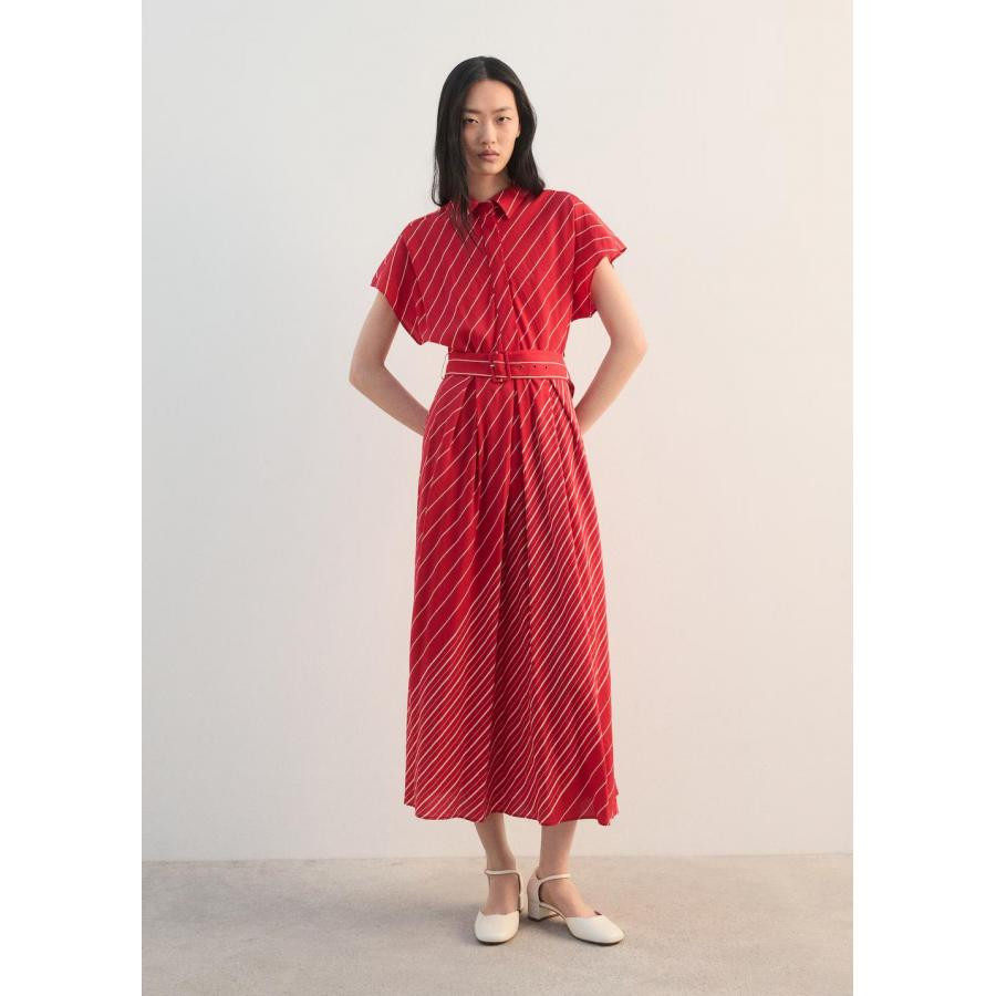 西班牙欧洲正品代购 MANGO 女士 腰带条纹衬衫式连衣裙  27032550,女装/女士精品,连衣裙,淘宝优惠券,粉丝福利购,淘宝优惠卷