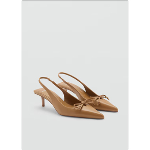 西班牙欧洲正品代购 MANGO 女士 露跟蛇纹高跟鞋  跟4cm 77035664