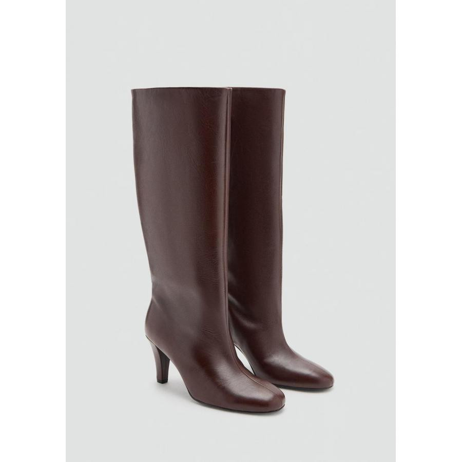 西班牙欧洲正品代购 MANGO 女士 高跟皮靴  6cm跟 17077762