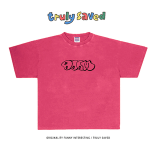 ins重磅短袖 创意字母设计风格 T恤阿美咔叽oversize Fashion ART