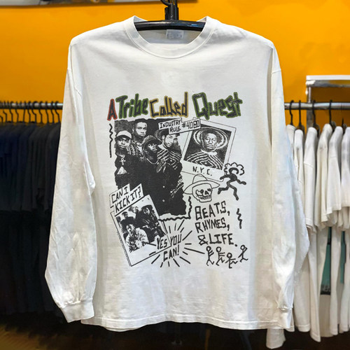 A Tribe Called Quest 欧美老牌爵士说唱团体手绘漫画印花长袖T恤