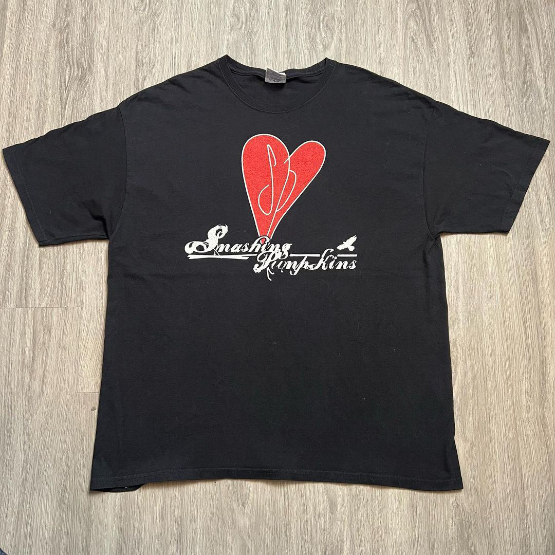 欧美潮牌摇滚嘻哈smashing pumpkins碎南瓜乐队短袖男t恤重磅纯棉