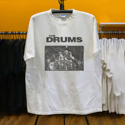 新浪潮The Drums独立摇滚乐队 简约设计感复古纯棉重磅vtg短袖T恤