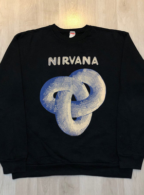 Nirvana涅槃乐队美式vintage潮牌嘻哈高街oversize宽松卫衣男大码
