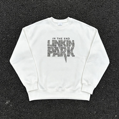 Linkin Park 林肯公园 In The End 歌词拼图美式摇滚圆领连帽卫衣