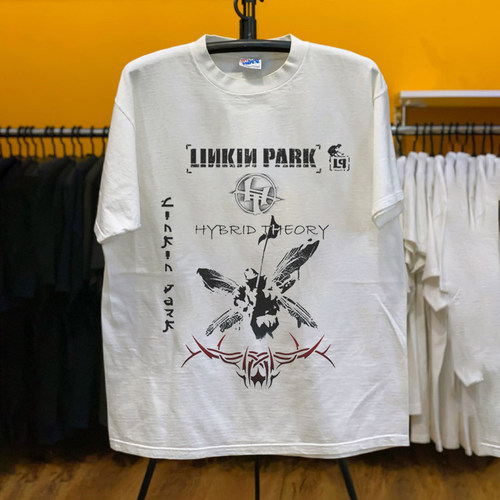 林肯公园Linkin Park Hybrid Theory千禧风纯棉宽松百搭短袖棉T恤