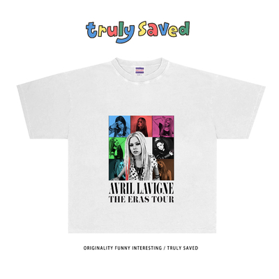 ART Fashion 艾薇儿拉维尼潮牌T恤ins美潮流行歌手vintage痞帅风