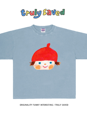 250克重磅纯棉！搞怪趣味小女孩短袖T恤男女学生校园款半截袖tee