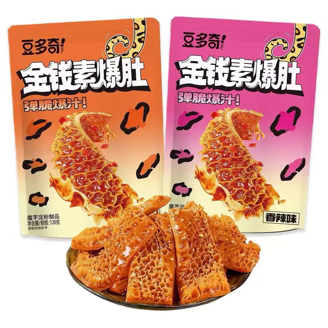 豆多奇金钱素爆肚128g烧烤香辣味