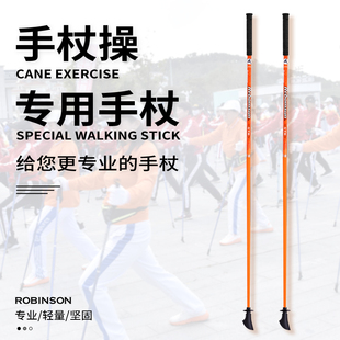 鲁滨逊单节手杖操手杖碳纤维超轻手杖可团购健之缘三系