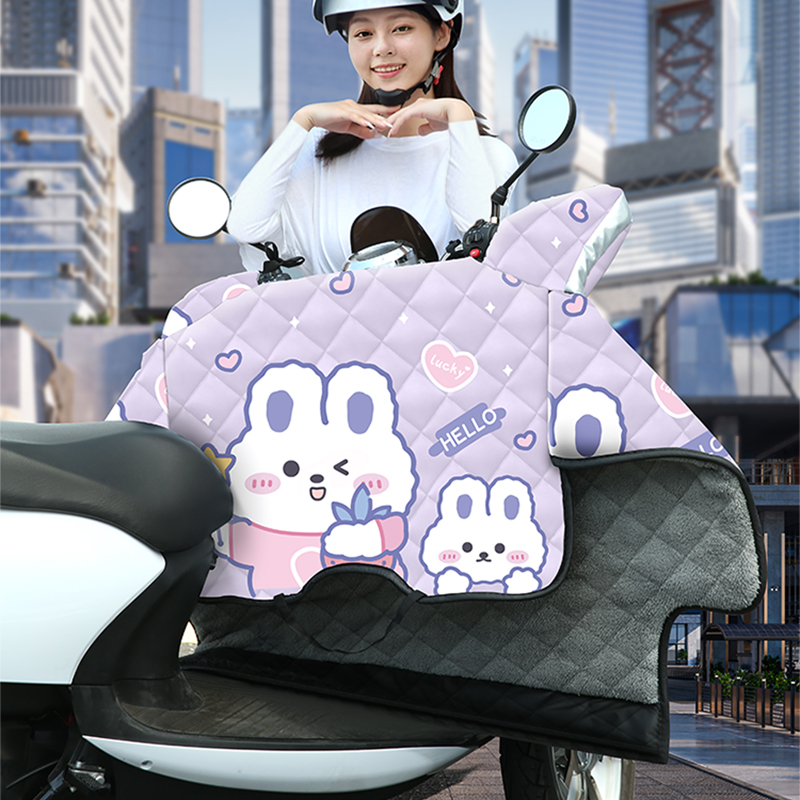 电动车挡风被冬季加绒加厚摩托车