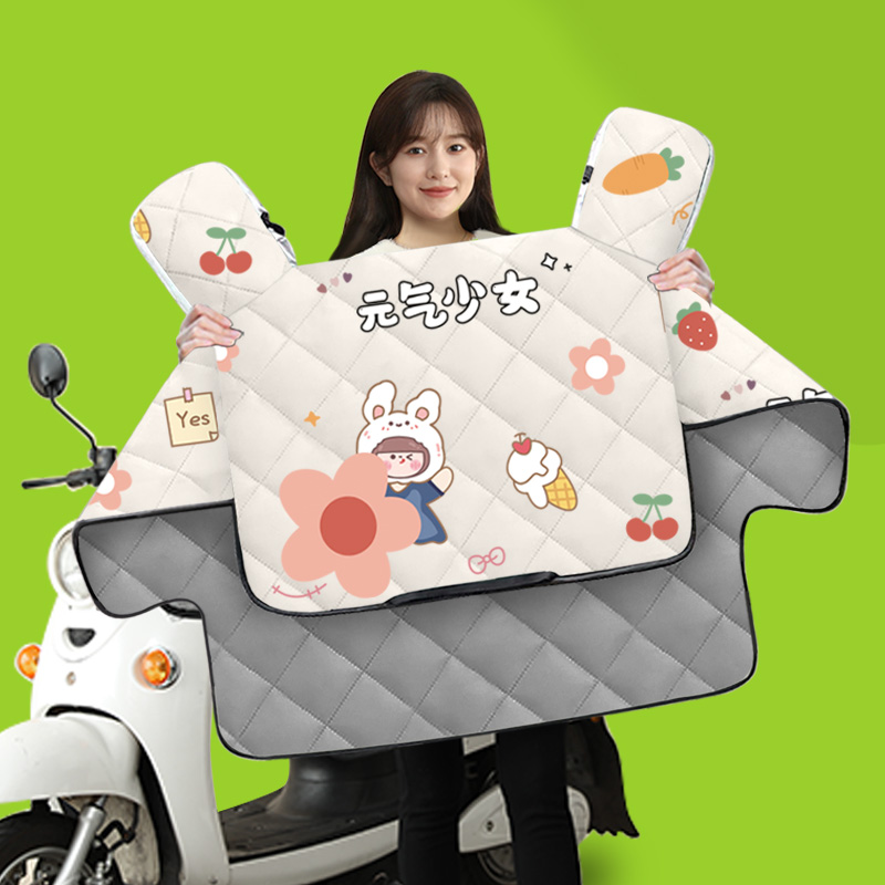 电动车四季中厚挡风被双面防水