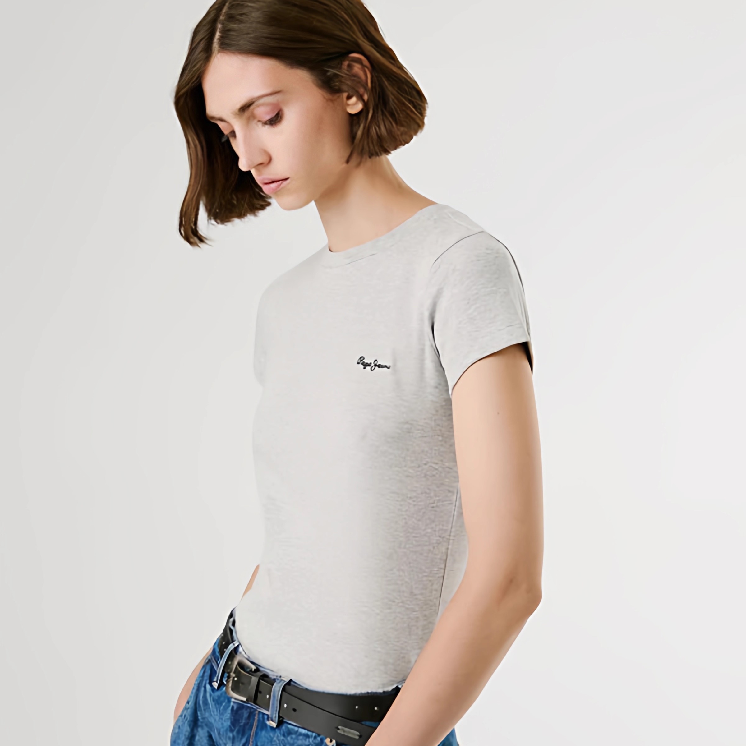 西班牙代购el corte ingles女士轻盈修身短袖T恤秋冬新款纯棉上衣