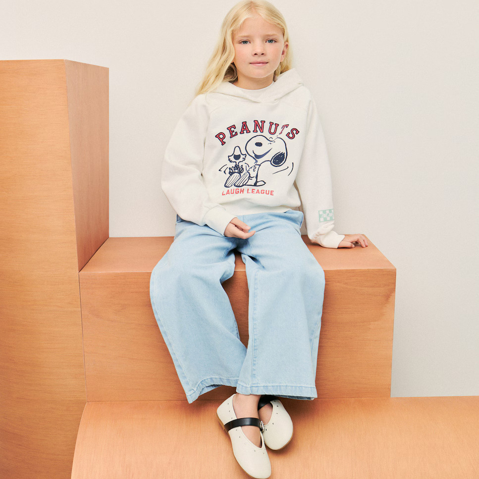 西班牙代购女孩大童史努比卫衣