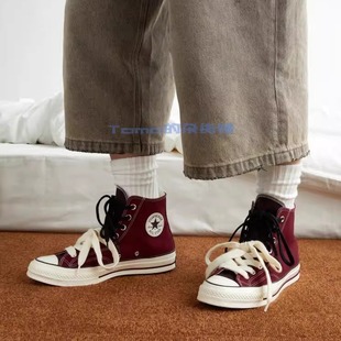 CONVERSE匡威1970S秋冬男女休闲板鞋圣诞深酒红色A17904C A17907C