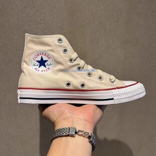 米白象牙白高帮帆布鞋 长青款 159484C Star经典 CONVERSE匡威All