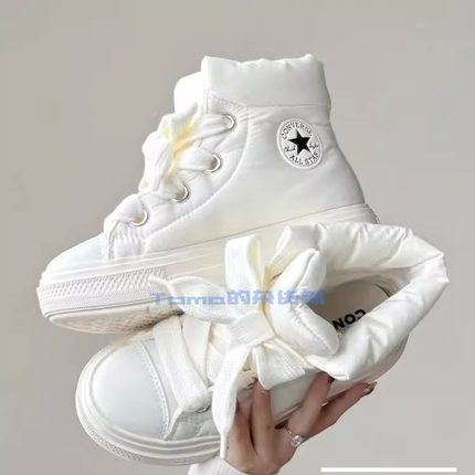 匡威 CTAS Element Boots秋冬新品蓬蓬短靴面包鞋绒雪白A17642C