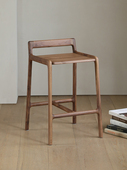 北美黑胡桃木吧台椅家用设计师实木吧凳新中式 高脚凳高凳餐凳板凳