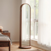 北美黑胡桃木全身镜实木全身镜家用落地大镜子可旋转高级感全身镜