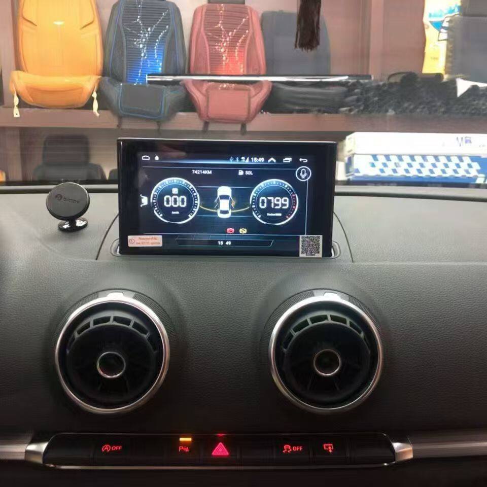 8寸伸缩屏适用2013-2018款奥迪Audi A3安卓导航一体机内置Carplay
