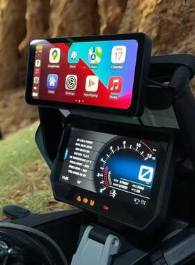 6.3寸摩托车导航仪无线carplay安卓Android Auto胎压监测防水跨境