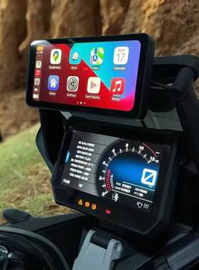 6.3寸摩托车导航仪无线carplay安卓Android Auto胎压监测防水跨境