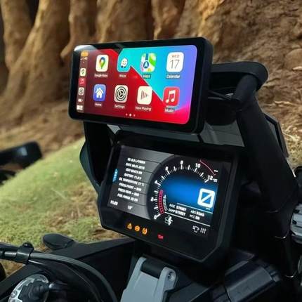6.3寸摩托车导航仪无线carplay安卓Android Auto胎压监测防水跨境
