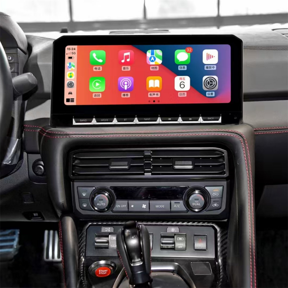 适用于日产GT-R安卓导航一体机12.3英寸八核内置DSP无线Carplay