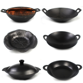 加厚铸铁干锅锅仔 商用餐厅酒精炉生铁锅 酒精炉小火锅干锅炉日式