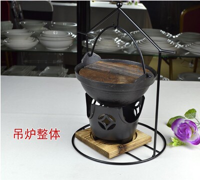 商用手挽螺纹锅出口日式铸铁板