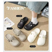 沙滩凉鞋 勃肯简约新款 防滑防臭半包时尚 外穿EVA包头懒人鞋 女装