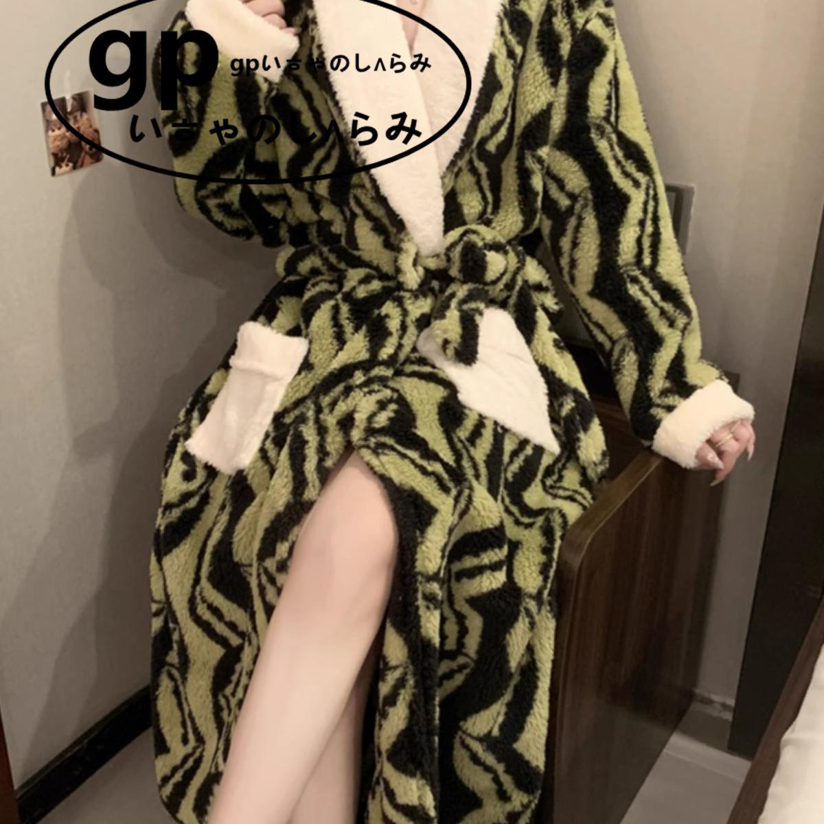 GPSandron睡袍女浴袍长款浴衣