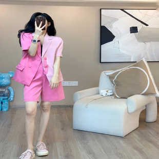 女夏季 气质减龄小香风高级感时尚 职业套装 新款 两件套 休闲西装 短裤