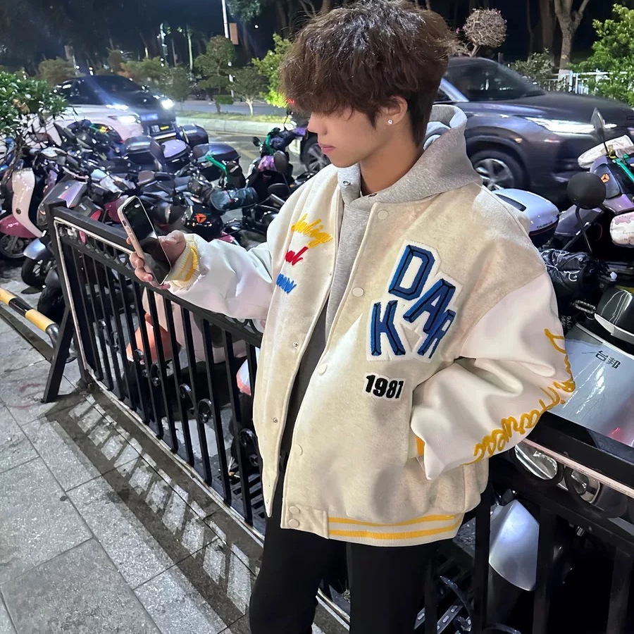 新款VIBE美式高街潮牌夹克