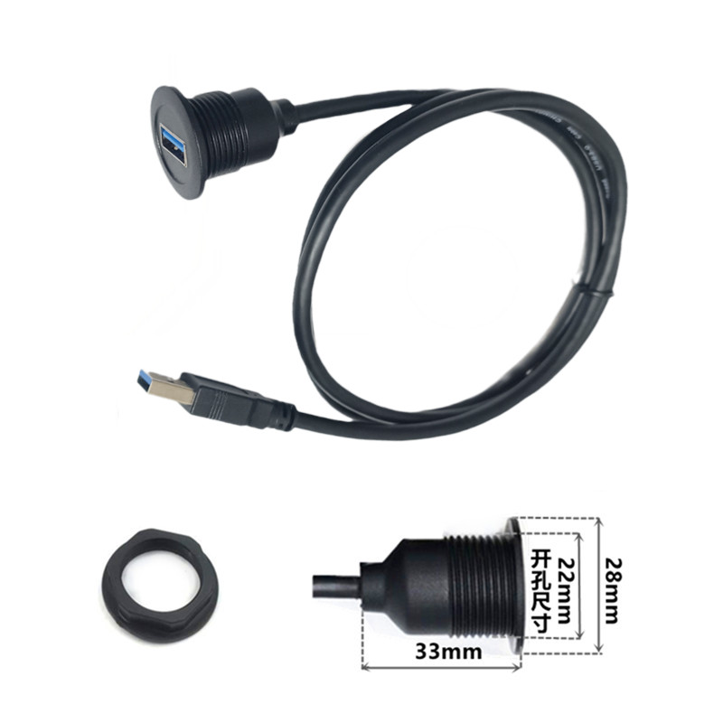 USB圆头数据线RJ45网线Type-C连接器HDMI高清模块免焊头端子线1米