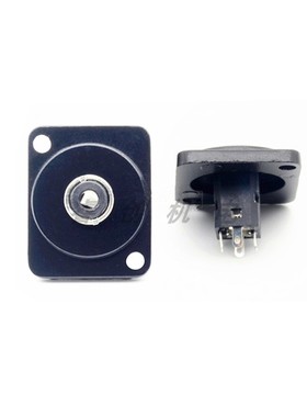 BNC黑色面板DC3.5耳机插座DC5525焊线固定安装前后母头免焊接直插