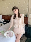 Шифоновый дизайнерский комплект, юбка, защита от солнца, 3 предмета, тренд сезона, с лямками