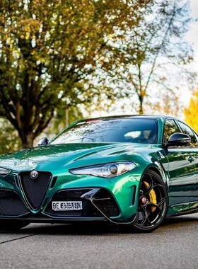 适用罗密欧Giulia16+改装GTAM 碳纤尾翼包围前杠后杠侧裙轮眉套件